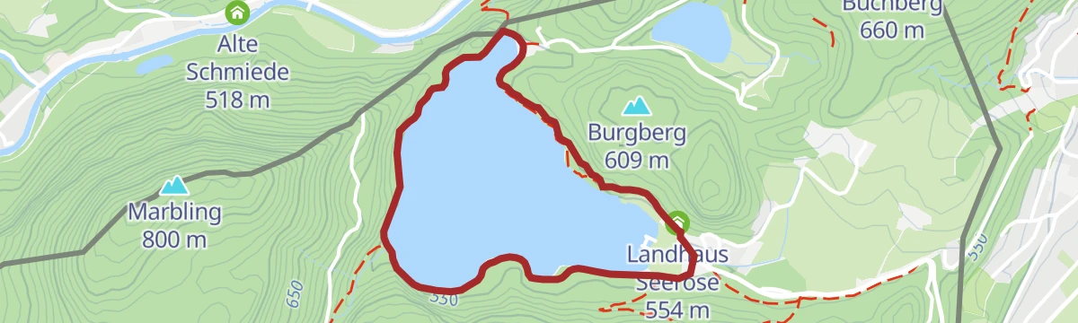 Route map: Spaziergang um den Hechtsee